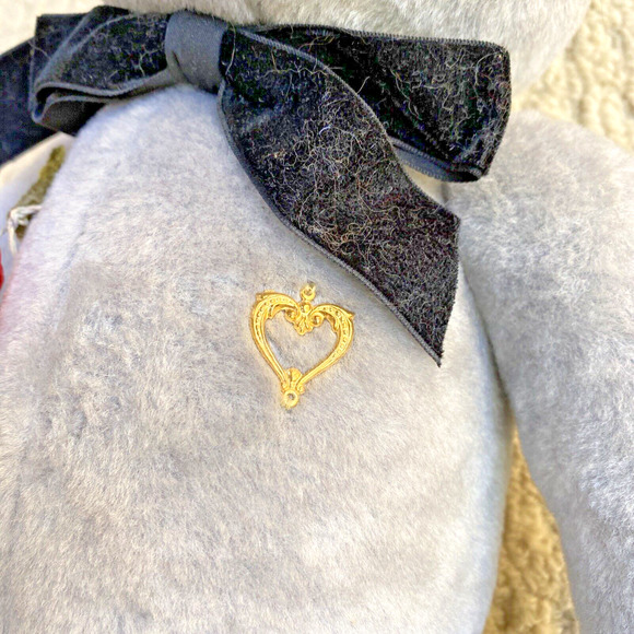 Handmade BALLARD BAINES BEAR CO Dorian Gray Bear Plush Jointed Posable 1990's - Picture 8 of 11